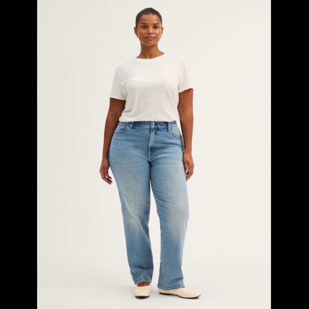 NWT MADEWELL The Plus Jules Slim Straight Jeans in Raebrook Wash
